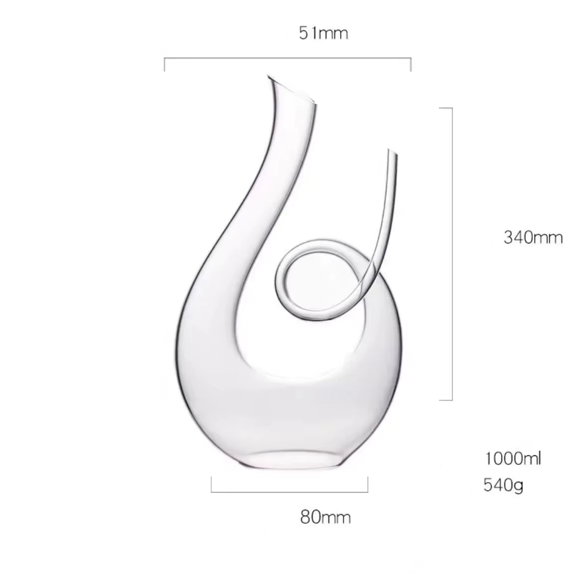 Light Luxury U-Shaped Harp Red Wine Decanter Household Luxury Crystal Glass 6-Character Wine Dispenser