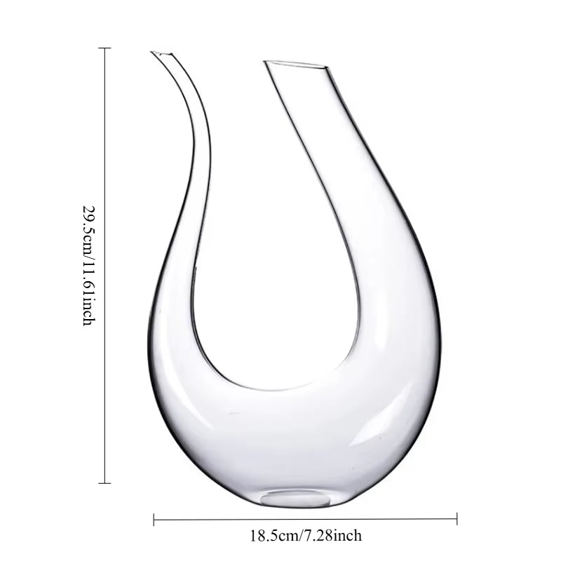 1500ML Big Decanter Handmade Crystal Red Wine Brandy Champagne Glasses Decanter Bottle Jug Pourer Aerator for Family Bar