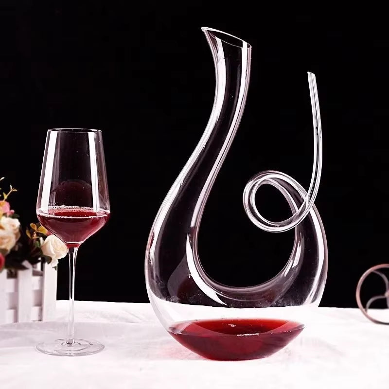 Light Luxury U-Shaped Harp Red Wine Decanter Household Luxury Crystal Glass 6-Character Wine Dispenser