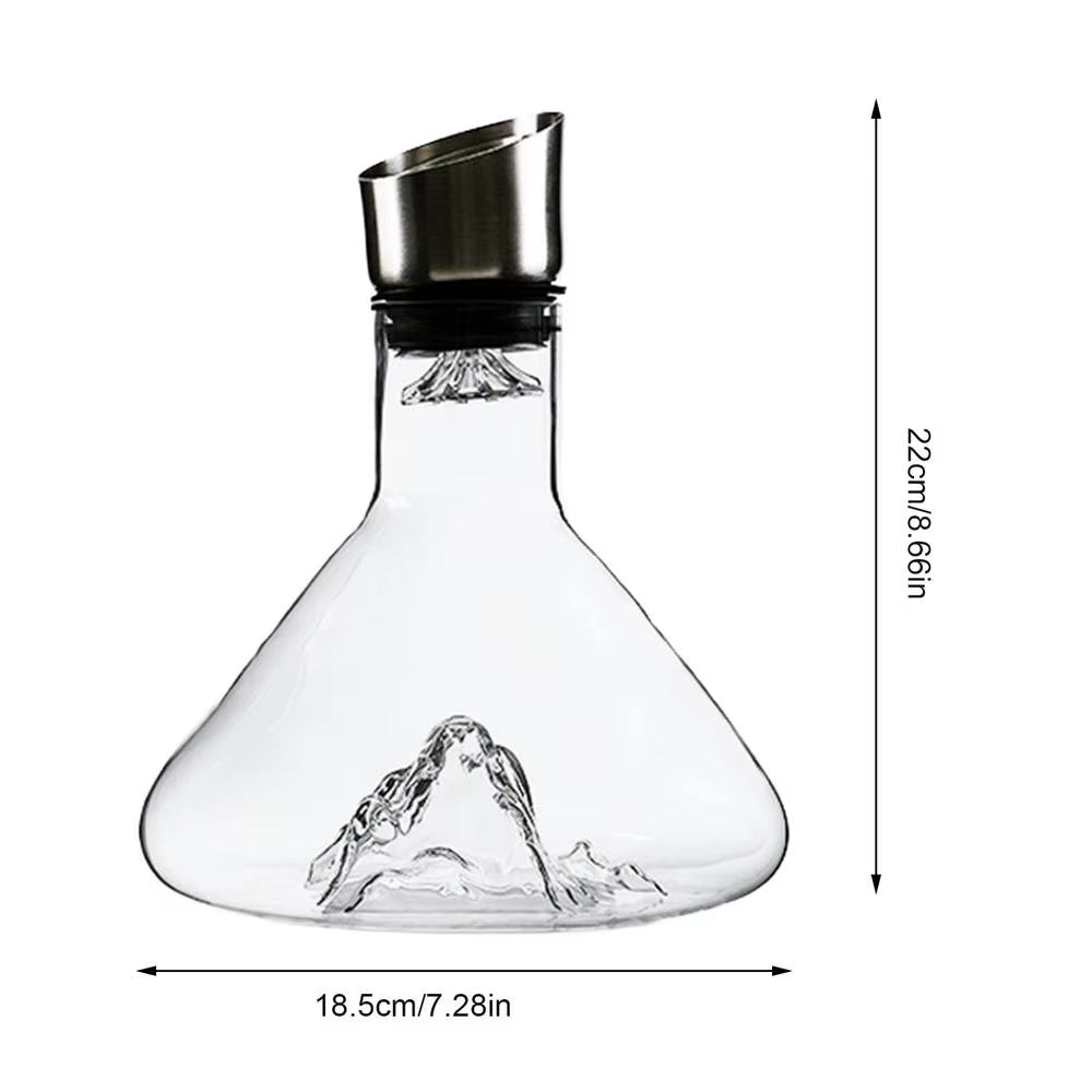 Wine Decanter Built-In Aerator Pourer Wine Carafe Decanter Hand-Blown Crystal Glass Wine Accessories Decanters 1500ML