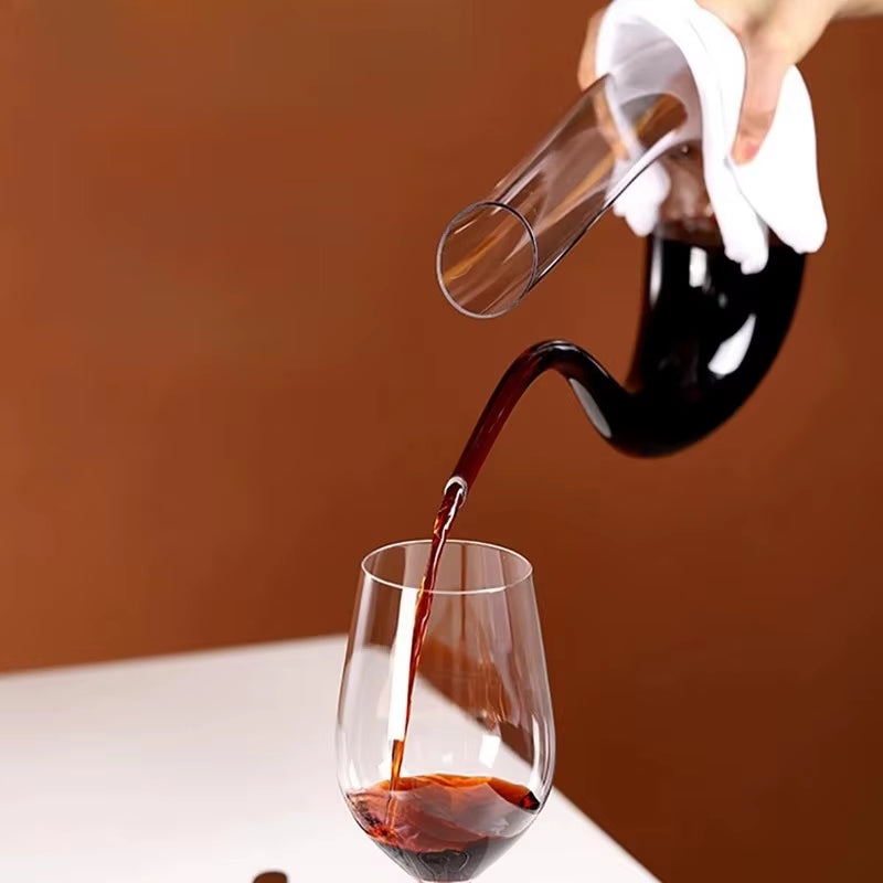 1500ML Big Decanter Handmade Crystal Red Wine Brandy Champagne Glasses Decanter Bottle Jug Pourer Aerator for Family Bar