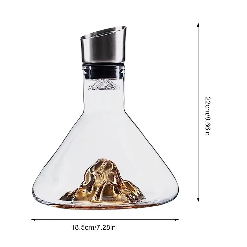 Wine Decanter Built-In Aerator Pourer Wine Carafe Decanter Hand-Blown Crystal Glass Wine Accessories Decanters 1500ML