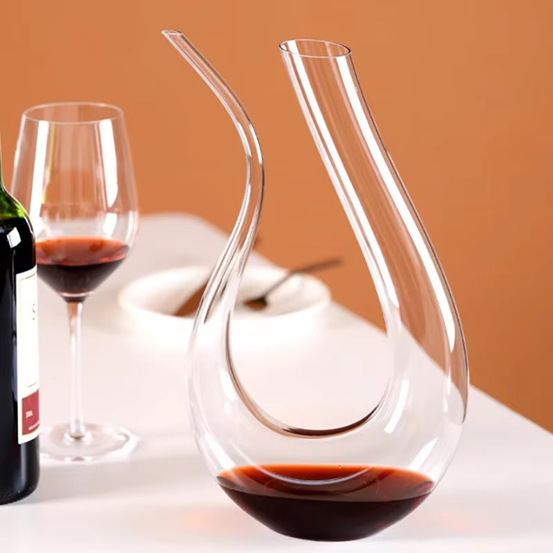 1500ML Big Decanter Handmade Crystal Red Wine Brandy Champagne Glasses Decanter Bottle Jug Pourer Aerator for Family Bar